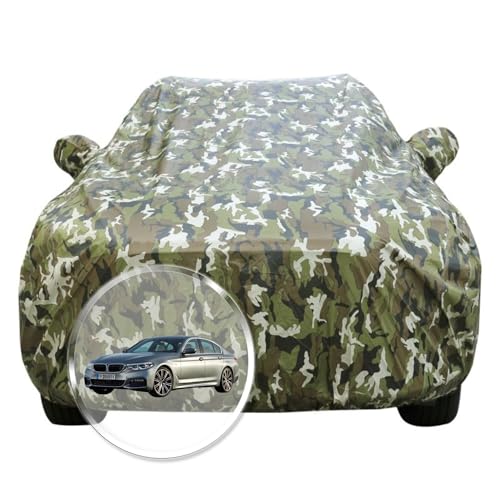 Image of NEODRIFT 'JungleTech' Car Cover for BMW 5 Series (July 2024 Onwards) (100% Water-Resistant, All Weather Protection, Tailored Fit, Multi-Layered & Breathable Fabric) (Colour: Military)