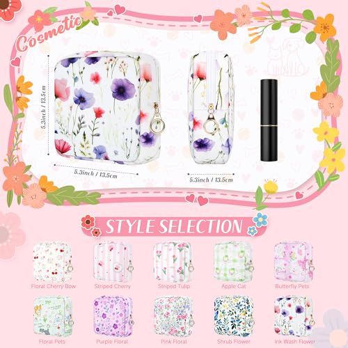 Image of Likesing 5.1'' Sanitary Napkin Storage Bag, Canvas Period Pouches for Teen Girls Women, Period Bag Tampon Holder for Purse Feminine Menstrual Sanitary Pad Pouch(White H4989)