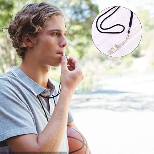 Apito Esportivo com Cordões de Aço Inoxidável Besportble, 6 peças, apito de som alto e nítido para o