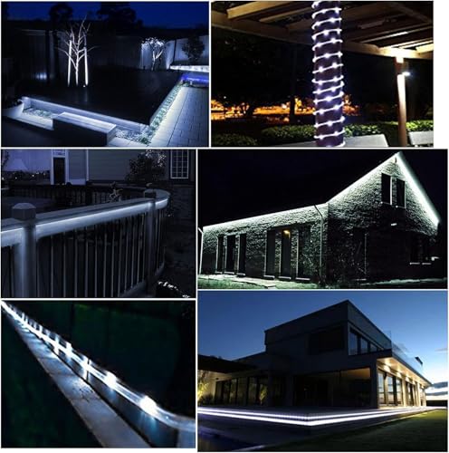 Solarna taśma świetlna LED do użytku na zewnątrz, wodoodporna, 5 m, 300 diod LED, z pilotem zdalnego sterowania, timer, osłona, lampy, możliwość przyciemniania, samoprzylepna, do sypialni, ogrodu, na