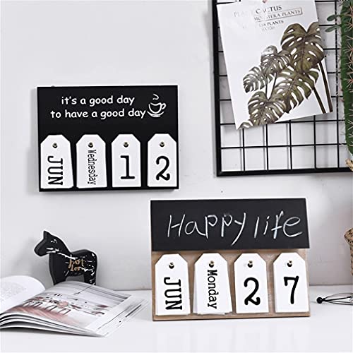 Bureau kalender Houten Kalender Desktop Perpetual Flip Calendar 2021 Perpetual-Permanent Academic Desk Agenda Pad 11x8… - Image 7