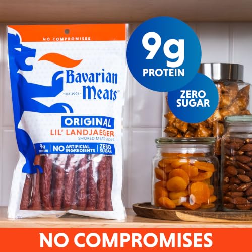 Bavarian Meats Lil' Landjaeger Meat Sticks, Smoked Sausage Protein Snacks, Zero Sugar, Great Source of Protein, Gluten Free, Keto Friendly Low Carb Snack, 10 Ounce - image 3