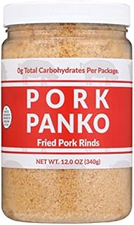 Pork Panko - 0 Carb Pork Rind Bread Crumbs - Keto and Paleo Friendly, Naturally Gluten-Free and Carb-Free (12oz Jar)