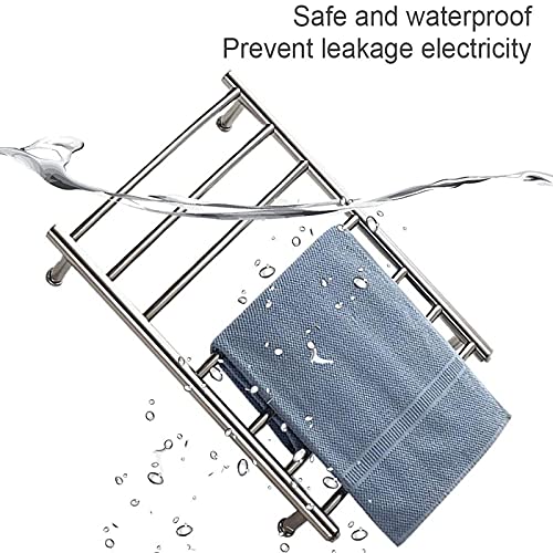 Toallero eléctrico de acero inoxidable 304 con 7 barras calefactables para pared de baño 7