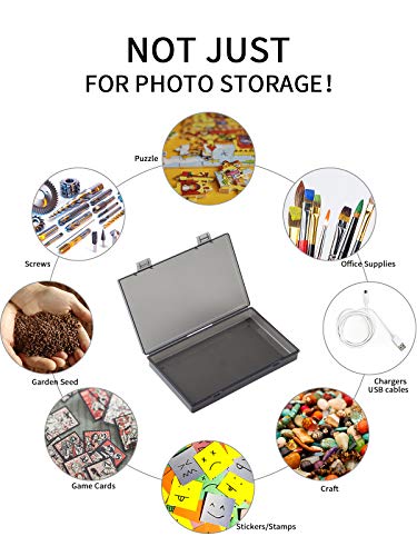 Barhon Photo Storage Box 4X6 Pictures, 18 Inner Seed Storage Organizer Extra Large, Photo Organizers Keeper Photo Cases Picture Storage (Black) #TOP3