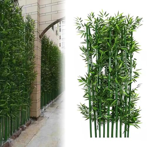 Árboles de bambú artificiales, plantas de bambú sintético realistas para oficina, hogar, jardín, interior, exterior, patio, porche, patio, decoración de pared verde