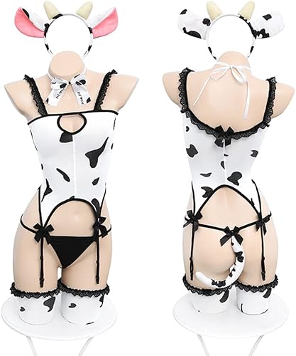 Miniatura 3 de Pijama de cosplay de vaca para mujer disfraz sexy de sirvienta japonesa