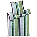 Produktbild Remember Bettwäsche Stripy 203 04 Grün Blau Streifen Mako Satin 155x220 cm