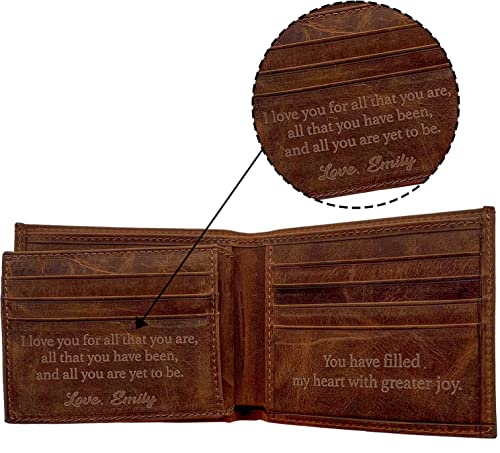 Valentine's Day Gifts for Men, Custom Engraved Wallets for Mens, Personalized Gift for Son from Mom, Father's Day, Personalized Present for Men, Boyfriend, Husband, Groomsmen, Uncle, Friend3