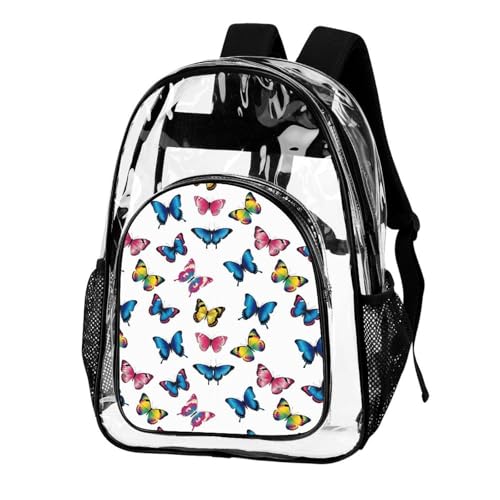 Unisex Portable Waterproof Transparent Bags Butterfly with Multi Pockets for Women and Men Picnic, Party, Concerts, Beach2