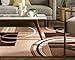 Well Woven Echo Shapes & Circles Ivory/Beige Brown Modern Geometric Comfy Casual Hand Carved Area Rug (7'10inx9'10in) Easy Clean Stain Resistant Abstract Contemporary Thick Soft Plush Living Room