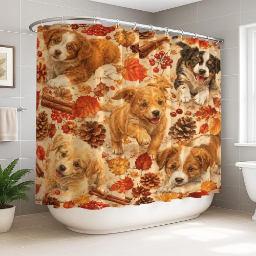 Rideau de douche extra large polyester imperméable 274x183 salle de bain marron - 2