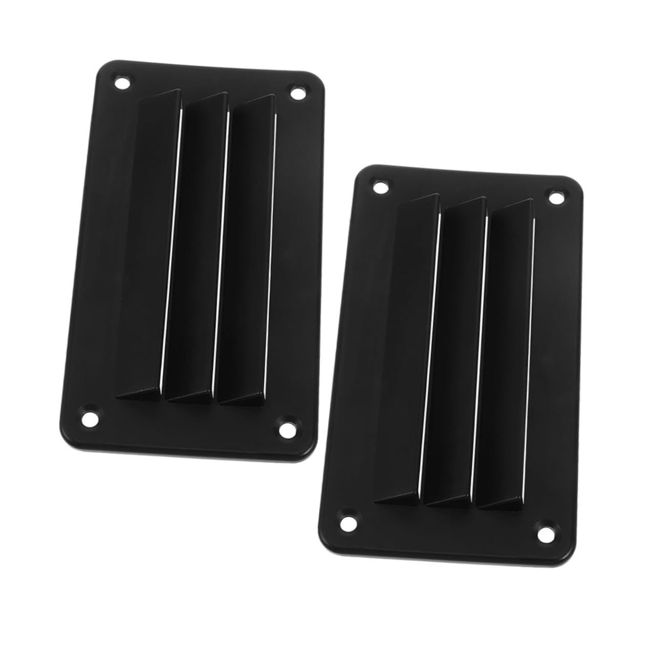 Cabilock 2 Pcs Boat Vent Covers Rectangular Nylon Louvered Grille for Rv and Yacht Airflow Easy Install Exhaust Vent Black for Enhanced Comfort Sailboats and Campers