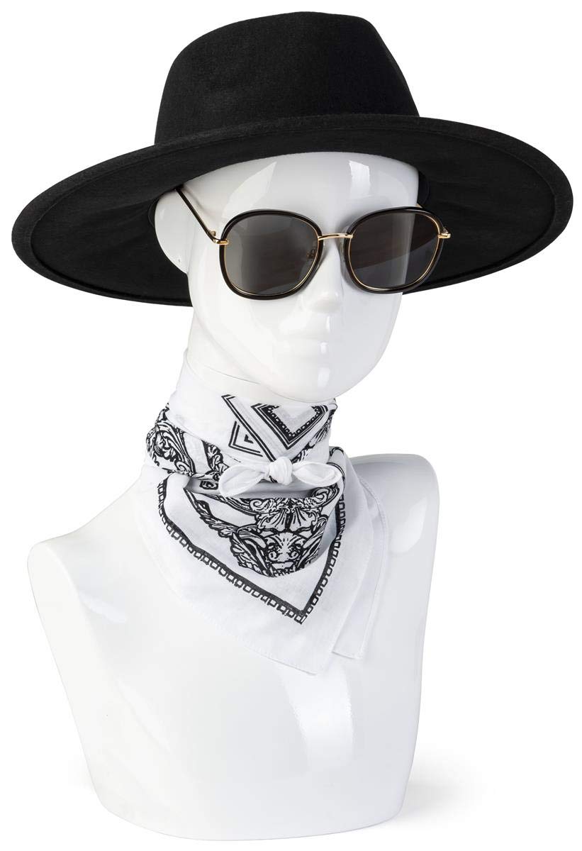 Displays2go AFEMB1WH Female Mannequin Bust, 18 Inch