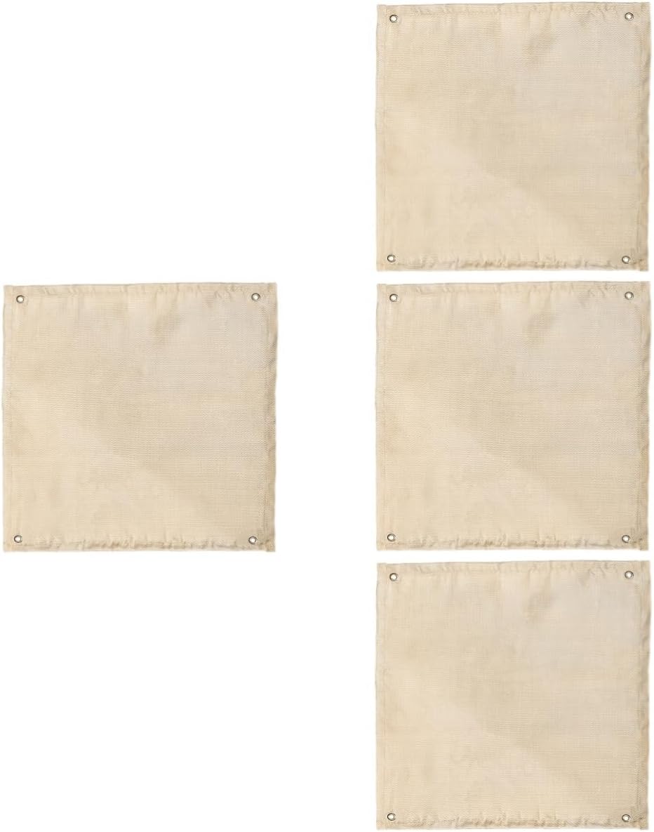 PAREKS 4pcs Accessories Camping Retardant Pad Thermal Grass Blanket Lawn Smoker Floor Fireplace Blankets Burning/BBQ Grill Fire Mat Duty Outdoor Cloth Supply X Cushion Mats Shield/2168