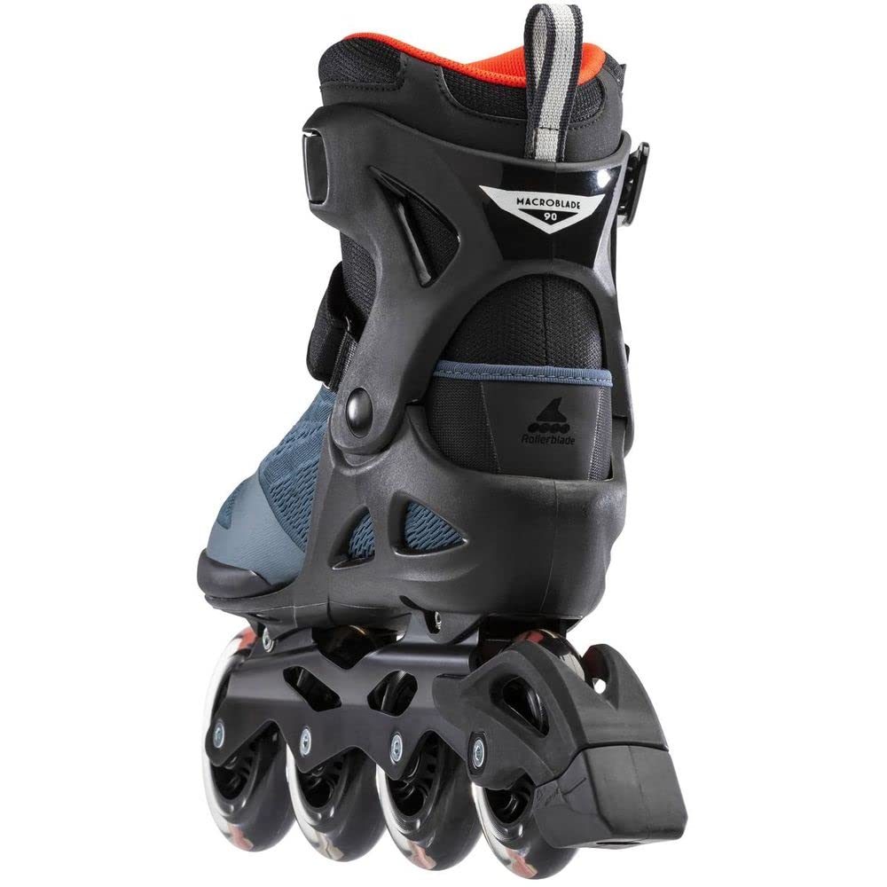 Rollerblade Macroblade 90 Men's Adult Fitness Inline Skate, Orion Blue/Spicy Orange, Performance Inline Skates