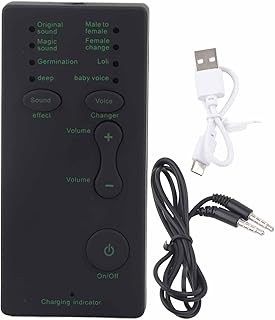 Scream Voice Changer, placa de som portátil ao vivo, placa de som externa de transmissão ao vivo Ghostface com 4 efeitos sonoros adequado para gravação, bate-papo de canto on-line
