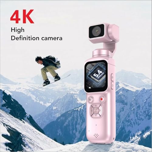 Image of BIGASUO 4K Pockets Vlogging Camera with WiFi, Handheld Video Camcorder with Audio & Video Recording, 330 Degree Rotating Lens, Loop Recording, 1.72 Inch Touchscreen, 64MP Photos (1496) (Black, B20)