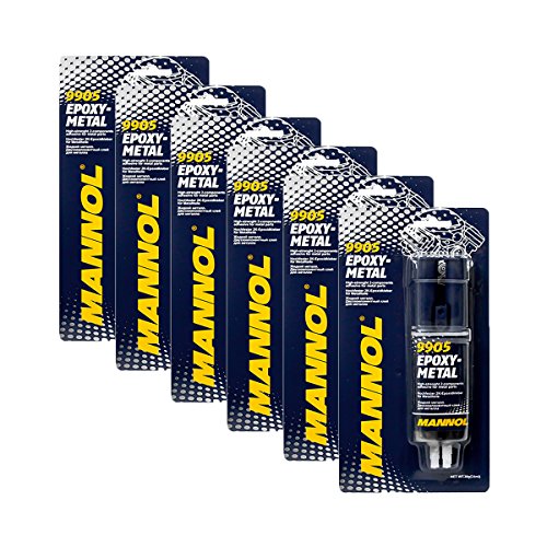 6 x Mannol 9905 Epoxy Metal 2K Metal Adhesive Glue, 2K Epoxy Adhesive Two Components 30 g