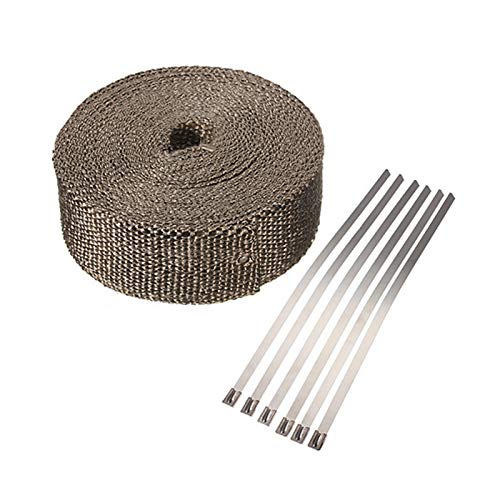 Protector térmico para tubos de escape de motocicleta: rollo de cinta de fibra de vidrio