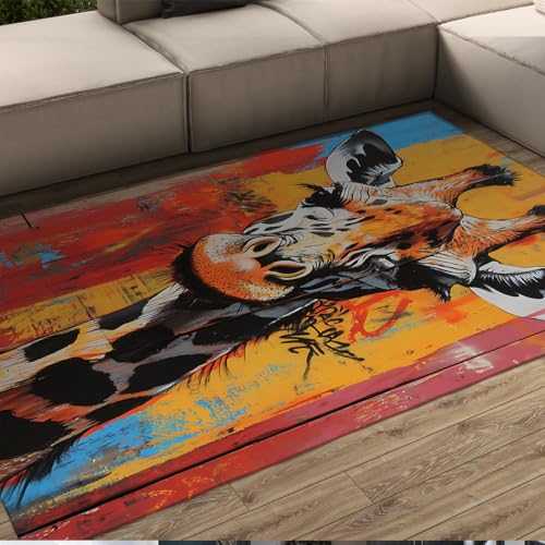 Tapis de chambre 200x300cm multicolore grand tapis boho salon - 3