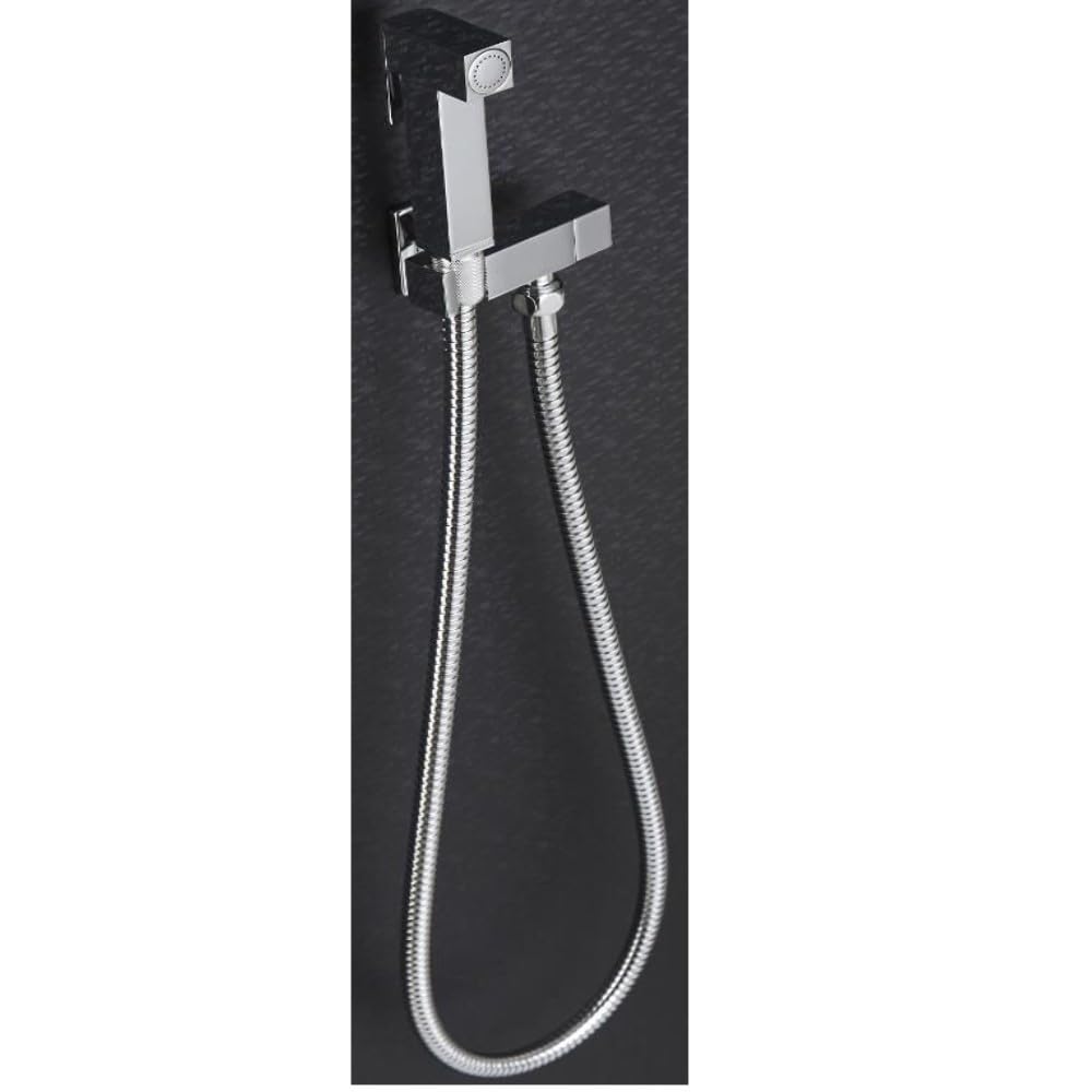 Milano Arvo Manual Wall Hung Douche Shower Toilet Kit Wall Bracket - Chrome