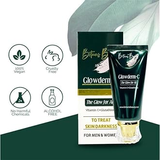 Glowderm-C Advanced Vitamin-C & Glutathione Whitening Cream for Radiant Skin - Unisex Formula, Reduces Dark Spots & Enhances Glow, 50gm