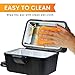 Zento Deals Heating Lunch Box – 12V Portable Mini Electric Warmer for Car Food - Perfect for Outdoors Travelling, Camping - Easy to Clean Insulated Lightweight (a-Black hard) (1pc - Black)