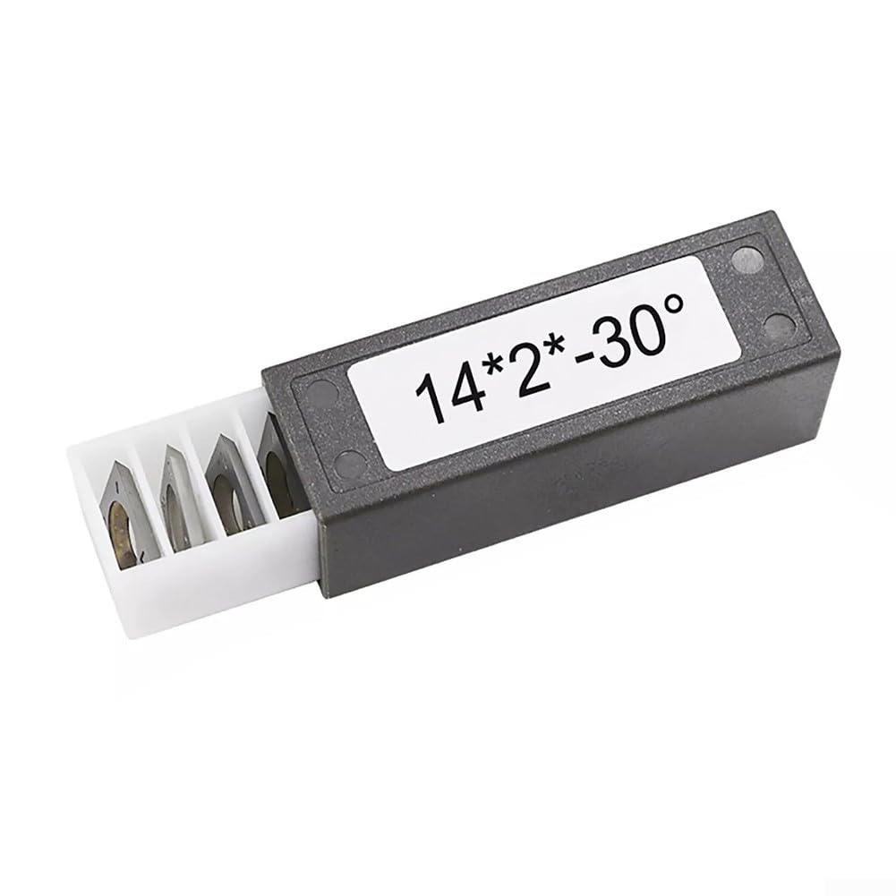 Lot de 10 inserts en carbure de tungstène 14 x 14 x 2 mm pour outils de tournage à bois, excellentes lames de rechange pour projets de travail du bois