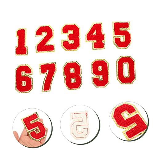 Patchs numériques brodés rouge pour customiser les chapeaux de sport
