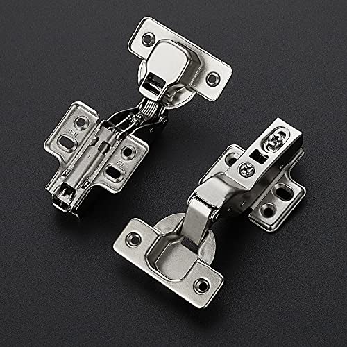 Image of Ravinte 50 Pack 25 Pairs European Kitchen Cabinet Hinges Soft Close Insert Cabinet Door Hinges Heavy-Duty Frameless Adjustable Concealed Cabinet Cup Hinge