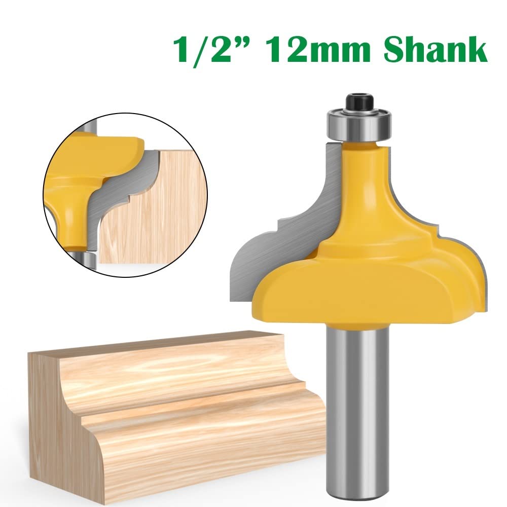 1 Pz 12mm 1/2 Pollice Gambo Photo Frame Stampaggio Router Bit Classico Ogee Lavorazione del Legno Fresa for Utensili in(12.7mm Shank)