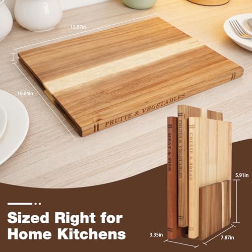 Set de 3 Tablas de Cortar con Soporte de Madera de Acacia miniatura 5