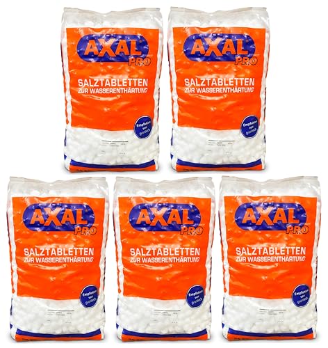 Axal Lot de 5 comprimés de sel par adoucisseur d'eau -...