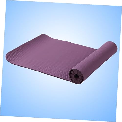 Miniatura 3 de Healifty Tpe Thick Portable Yoga Mat Dark Purple Anti-slip Exercise Mat for Fitness Camping Outdoor Workouts Comfortable Odorless