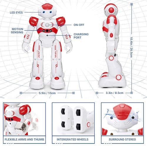 image for KingsDragon RC Robot Toys for Kids, Gesture & Sensing Programmable Rem
