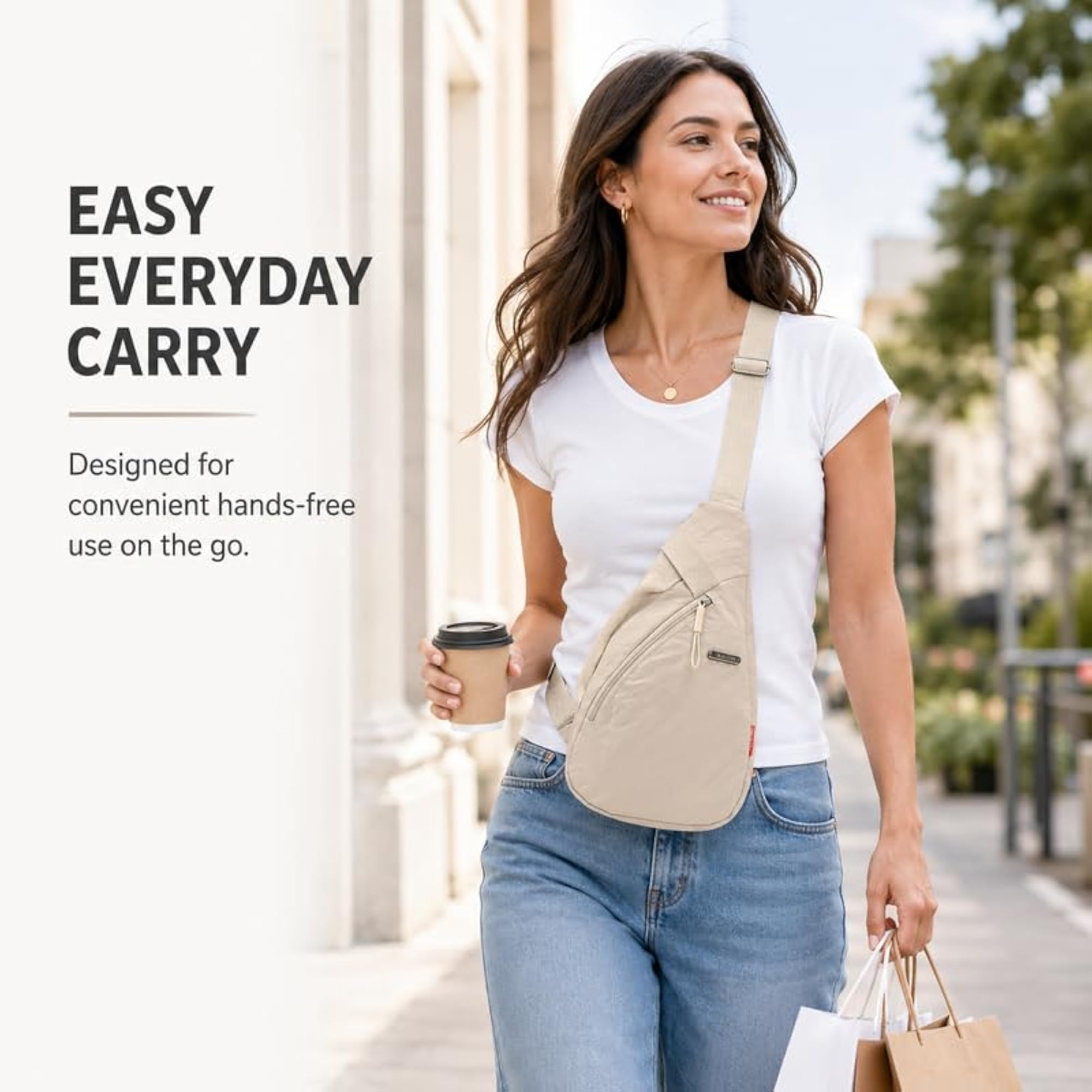 Unisex Lightweight Crossbody Chest Bag, Nylon