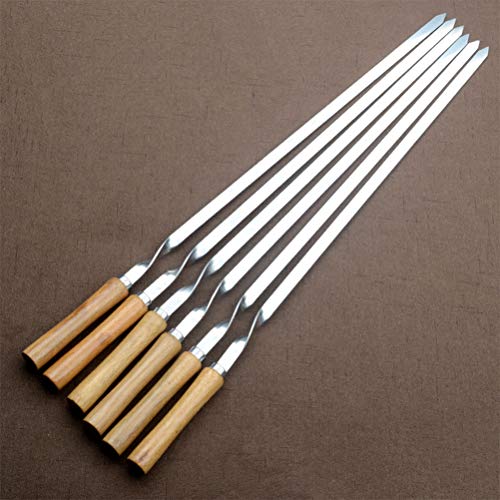 Espetos de churrasco DOITOOL para Espetos de Cabob de Aço Inoxidável para Grelhar, 6 peças de Espeto