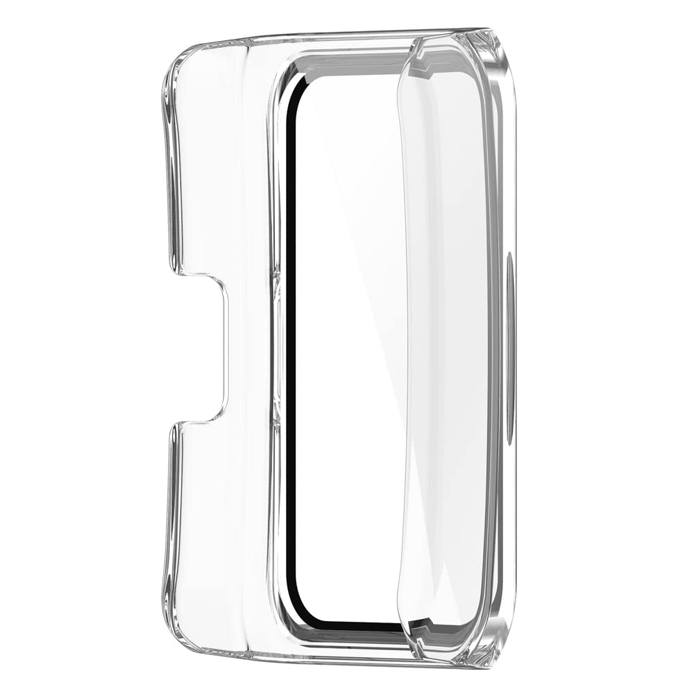 KINKUUN Custodie case in Vetro Temperato Compatibili con HuaWei band 7/6/Fit mini/for Honor band 7/6 Protettiva Cover con Vetro Temperato Protezione Schermo Anti-Graffio.(trasparente
