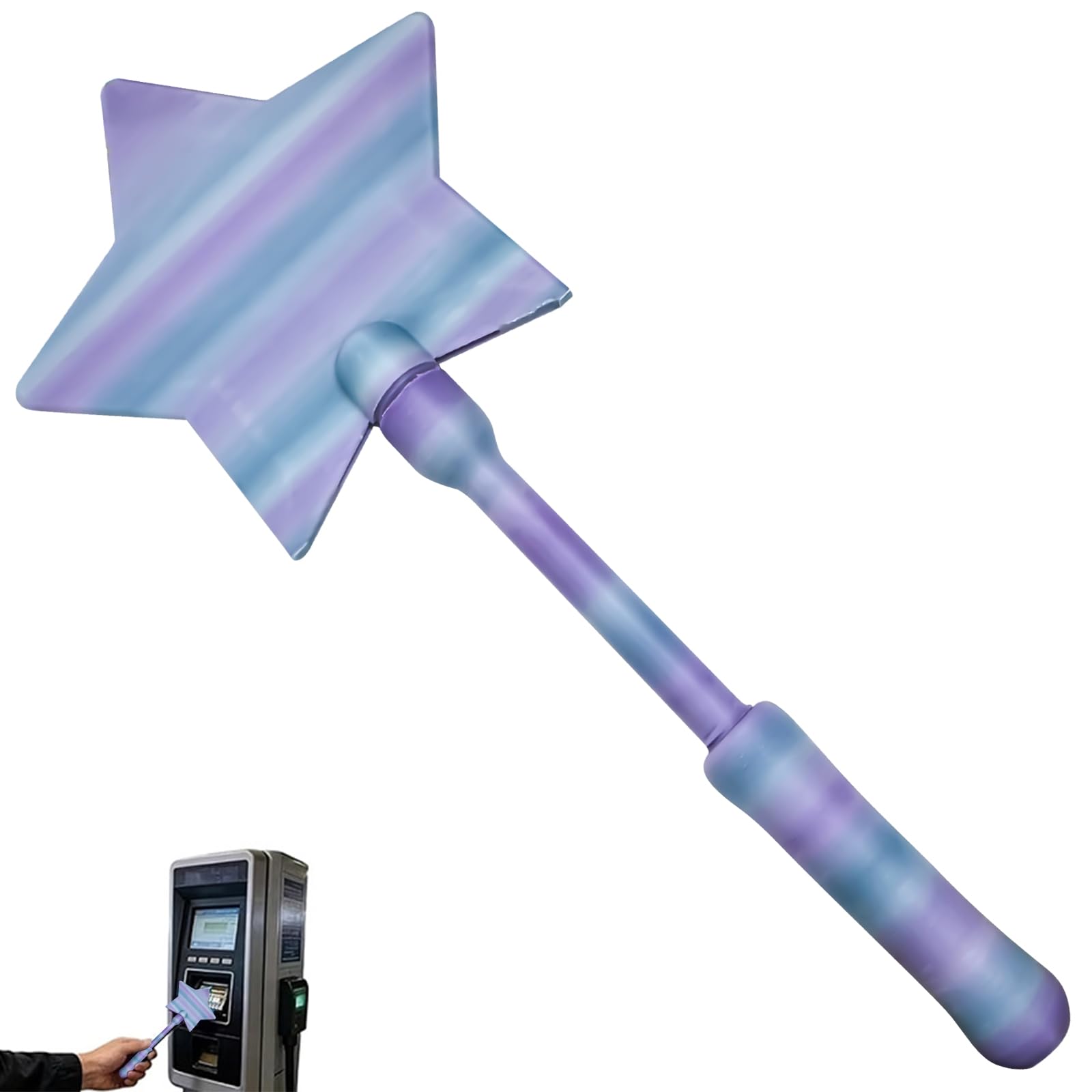 VLUVLA Credit Card Wand Cosmic Colour, 3D Printed Star Magic Wand Card Holder, Tap to Pay Contactless Debit Bank Cards Wands with Hidden Slot for Daily Shopping
