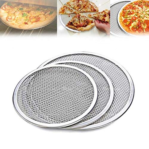 Tacki do pizzy do piekarnika, Nowe 6-14-calowe bezszwowe aluminiowe sito do pizzy, blacha do pieczenia, metalowa siatka, przybory kuchenne do pieczenia pizzy(10inch)