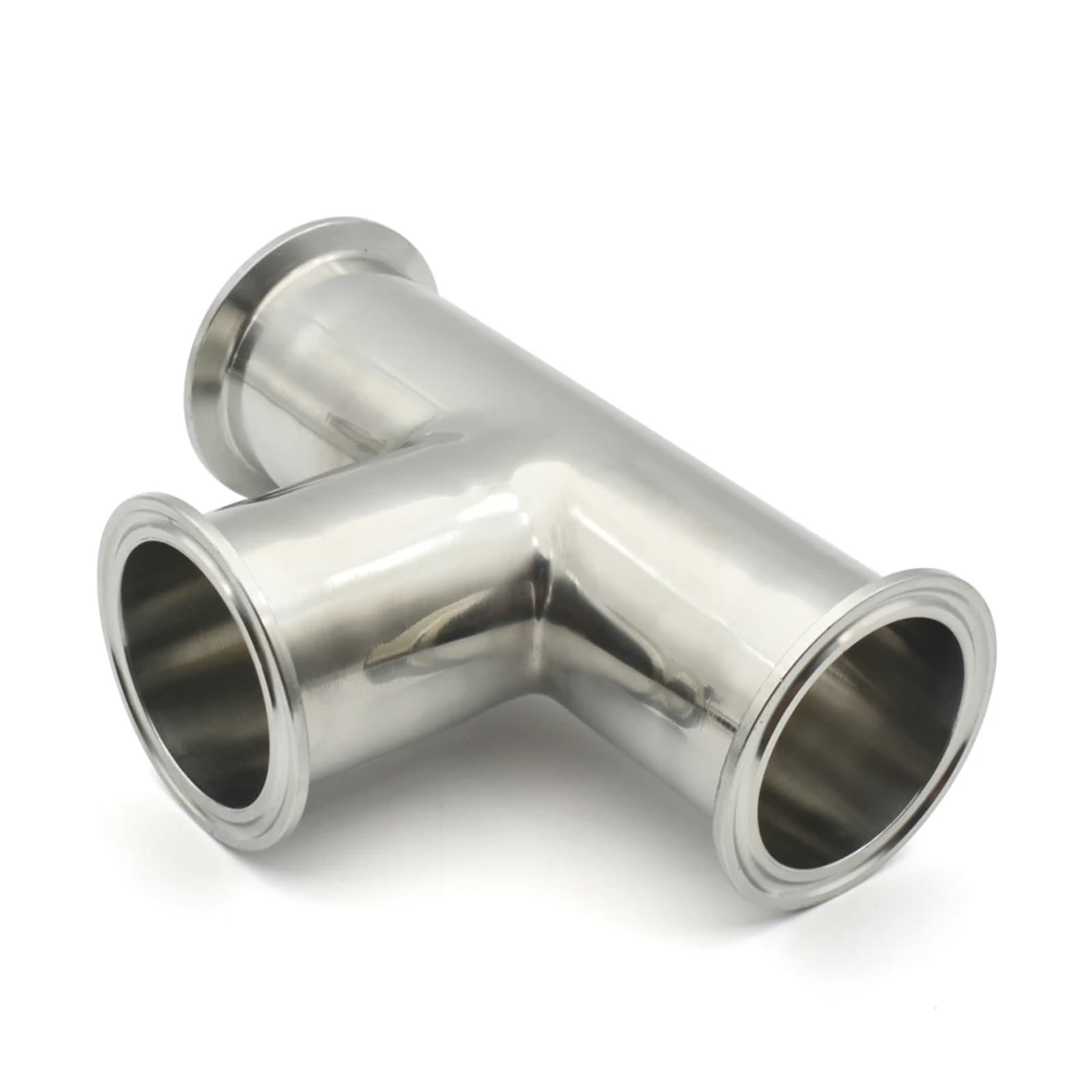 Tubería de acero inoxidable 316L con diámetro exterior de 19-76 mm, manguito en T de 50,5-119 mm, abrazadera triple de 1,5-3 pulgadas instalada.(63mm Ferrule 77.5)