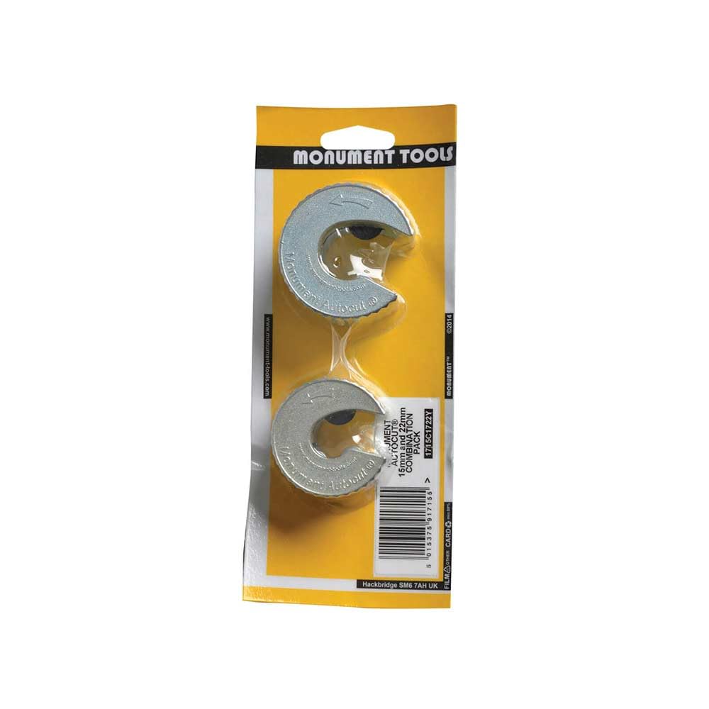 Monument Autocut Twinpack – Tagliatubi Per Rame Da 15 Mm E 22 Mm, Precisione Senza Sforzo Per Idraulici E Fai Da Te