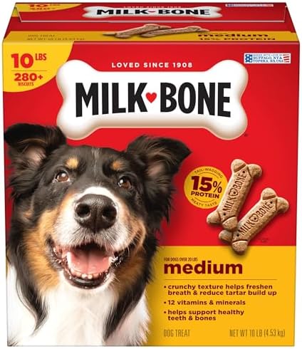 Milk-Bone Original Dog Treats Biscuits for Medium Dogs, 10 Pound