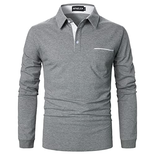 Polo manches longues homme à rayures pour le golf et les weekends