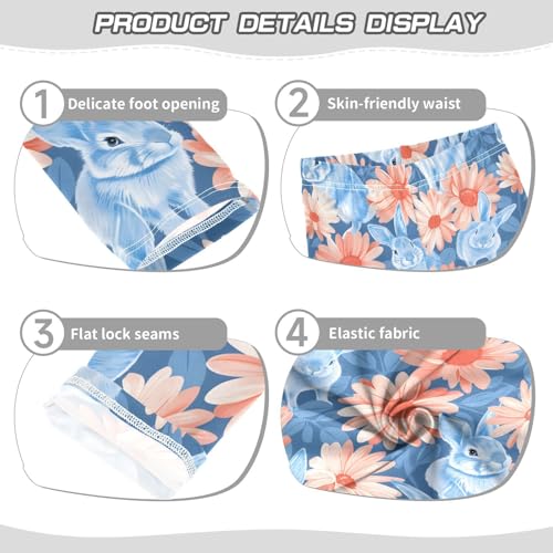Blue Rabbit Daisy Blossom Girls Leggings Soft Stretch Workout Yoga Dance Pants for Kids Casual Tights3