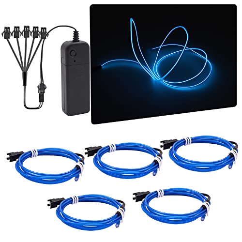 Fil électroluminescent bleu de 10m idéal pour vacances