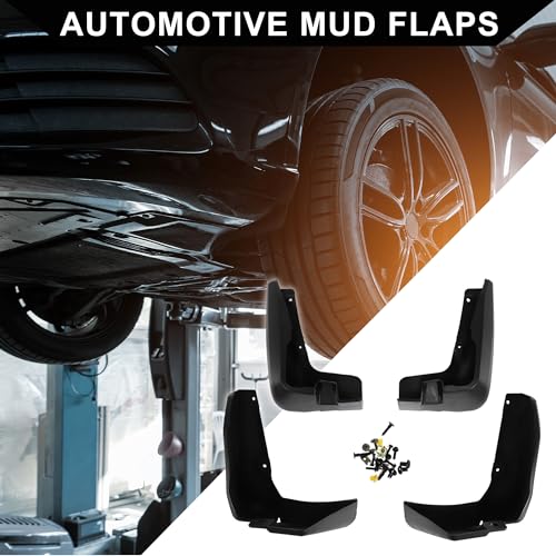 Image of Mud Flap Splash Guard with Mount Accessories for Subaru XV 2018-2021 / Front & Rear Side Mud Guards /Durable / 1 Set, 31x27x15cm, Black