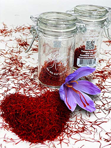 Saffron De Sufi, Our Premium Quality Saffron (Super Negin), All Red Saffron Threads, Great For Rice, Paella, Pasta, and Dessert. Net Weight: 2 Gram (pack of 1)