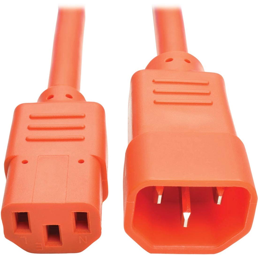 Tripp Lite 3 ft. Heavy Duty Power Extension Cord, C14 to C13, 15A, 14 AWG, Orange (P005-003-AOR)-image-6